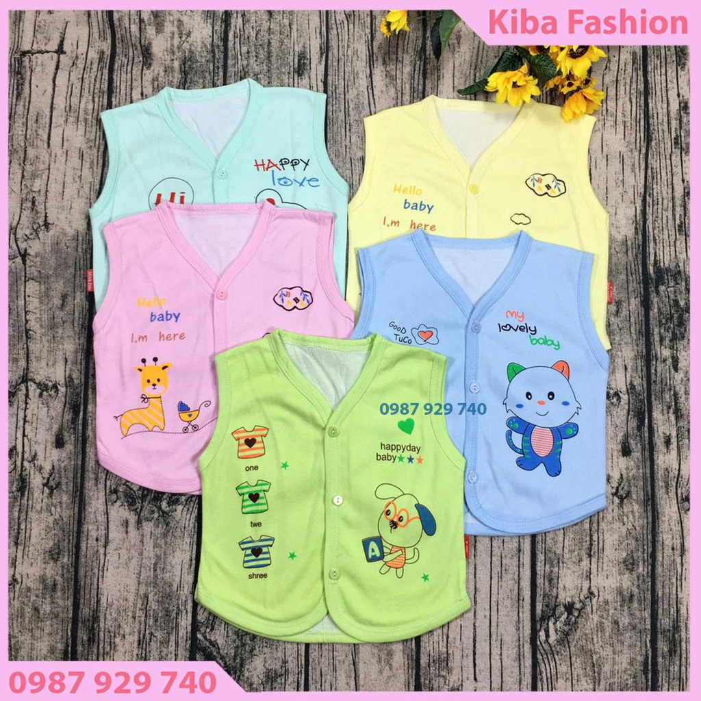 [HÀNG ĐẸP] Áo gile cho bé sơ sinh - áo gile 2 lớp cotton giữ ấm cho bé trai, bé gái từ 3-13kg