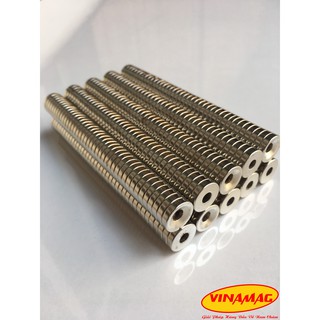 Bộ 50 Viên Nam Châm Đất Hiếm 12x3mm lỗ vát M4 ( Từ Tính Hút Cực Mạnh )