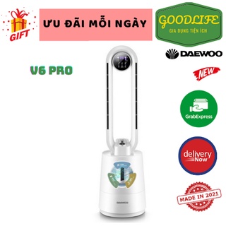 💥daewoo v6 2021 quạt không cánh lọc gió lọc không khí nhiều cấp gió, điều khiển từ xa
