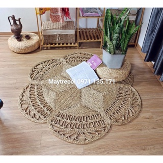 Thảm cói bông hoa đường kính 150cm