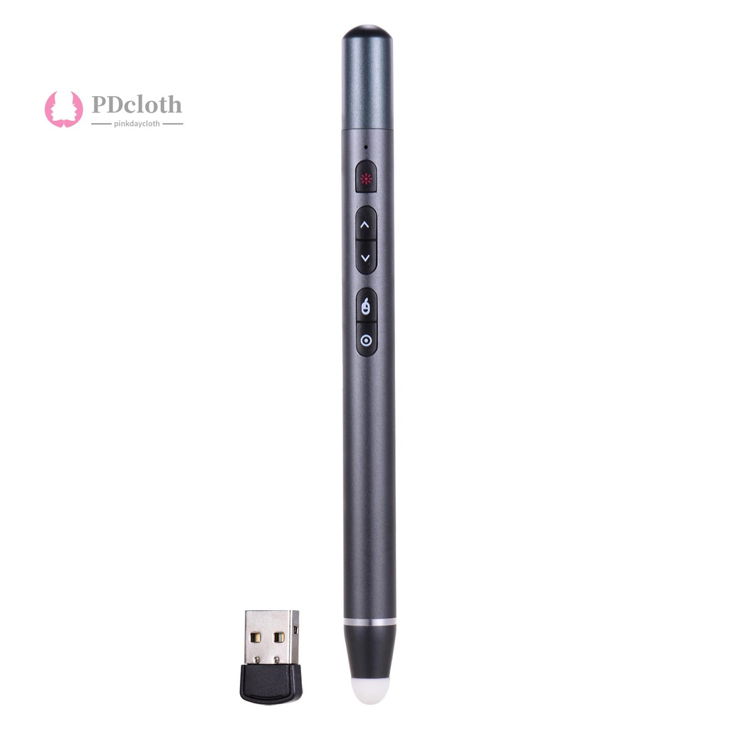 2.4GHz USB Wireless Presenter Mouse Pointer Pen Rechargeable PowerPoint ...