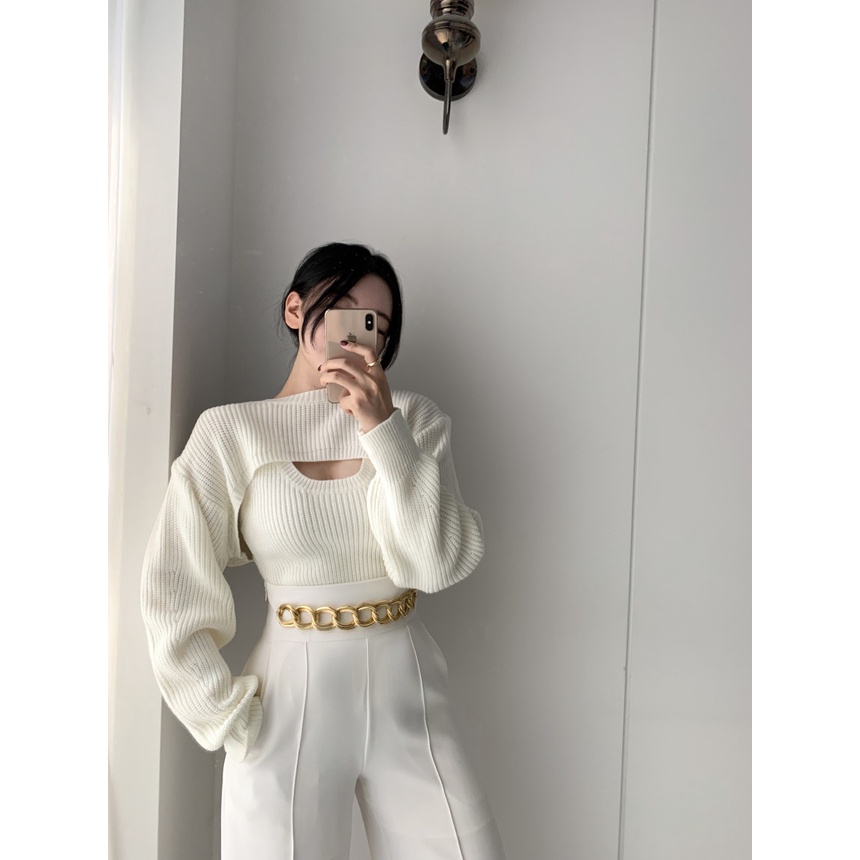 DUNEA Áo kiểu tay dài xinh xắn theo phong cách Hàn Quốc dành cho nữ