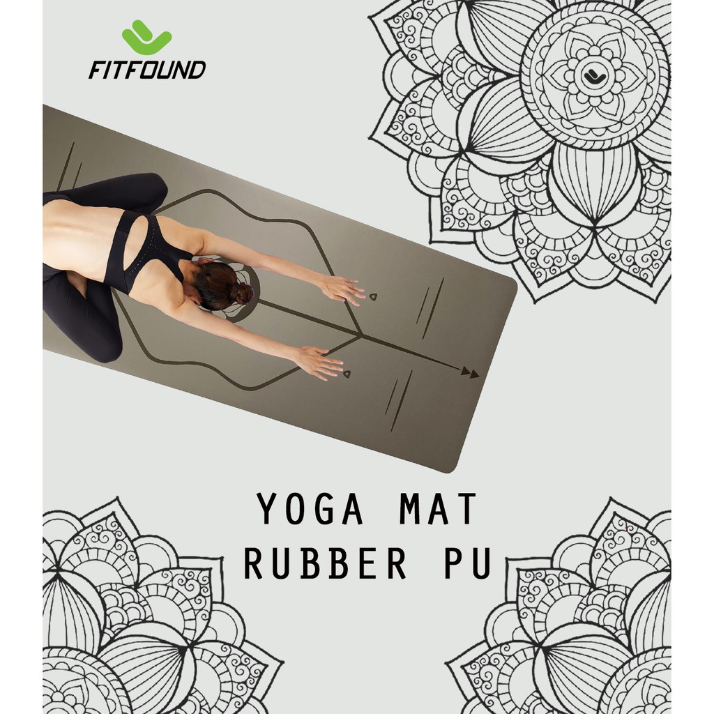 Thảm tập gym yoga cao su Pu định tuyến bản mỏng du lịch 1.5 mm chống trơn trượt