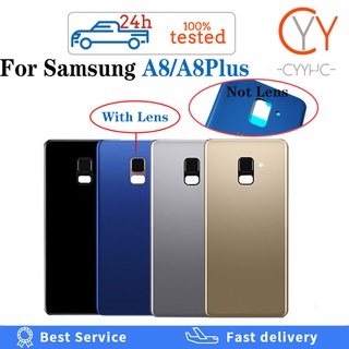 Ốp điện thoại mặt kính in logo sang trọng cho SAMSUNG GALAXY A8 A8PLUS 2018 A530 A730 PLUS + A530F A730F