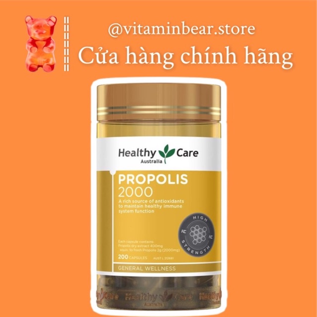 Healthy Care Viên Uống Keo Ong 2000mg Propolis 200 Viên