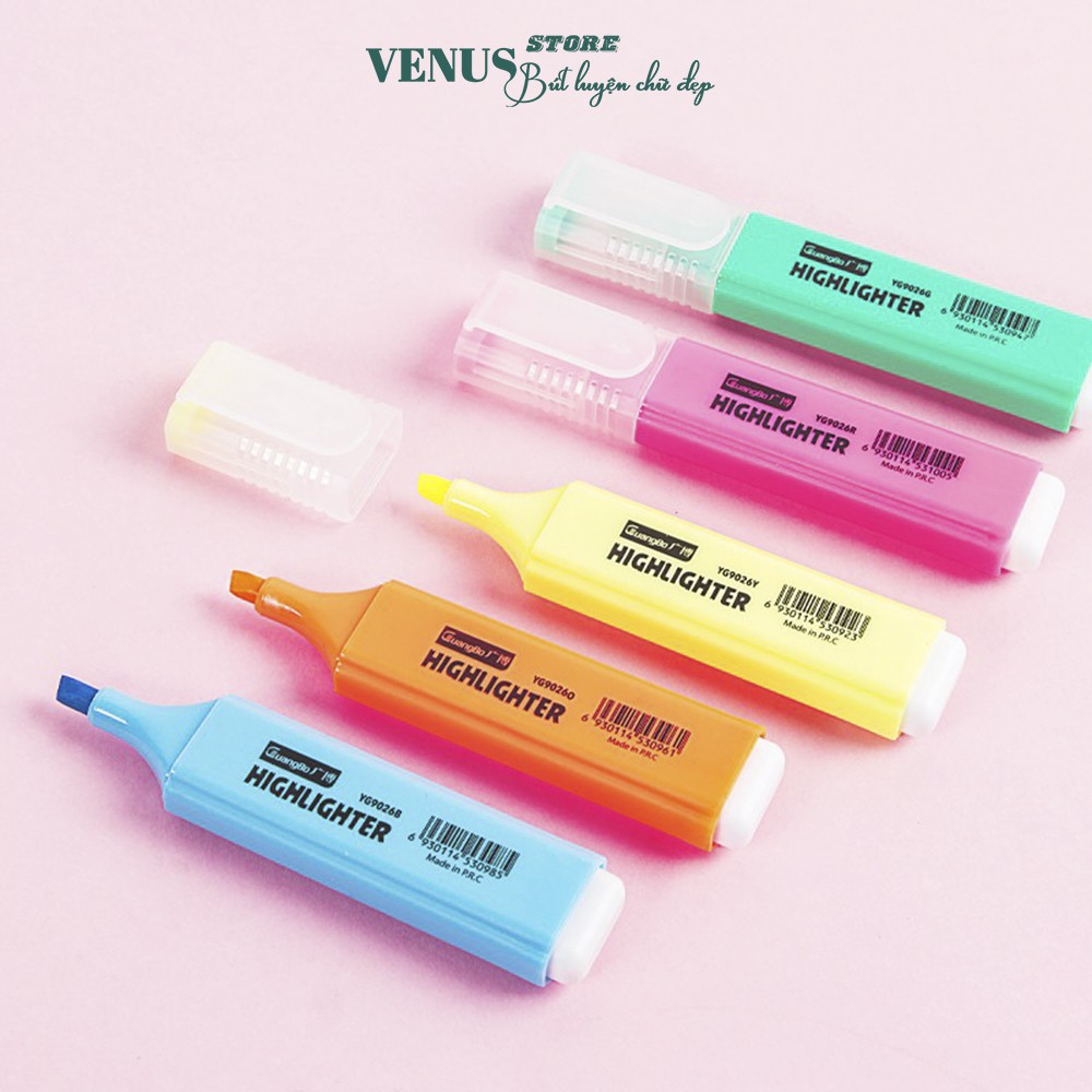 Bút highlight/ Bút nhớ dòng Guangbo YG9026 nhiều màu, tươi đẹp, loại 1,loại đẹp