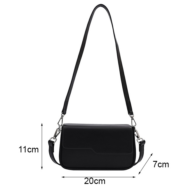 Túi đeo chéo hộp da Unisex nắp khóa nam châm zig zag độc đáo