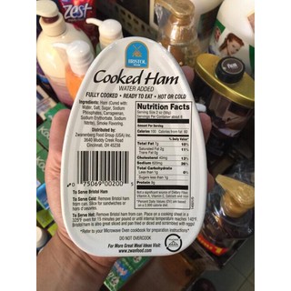 Thịt hộp giăm bông Cooked Ham Bristol Mỹ