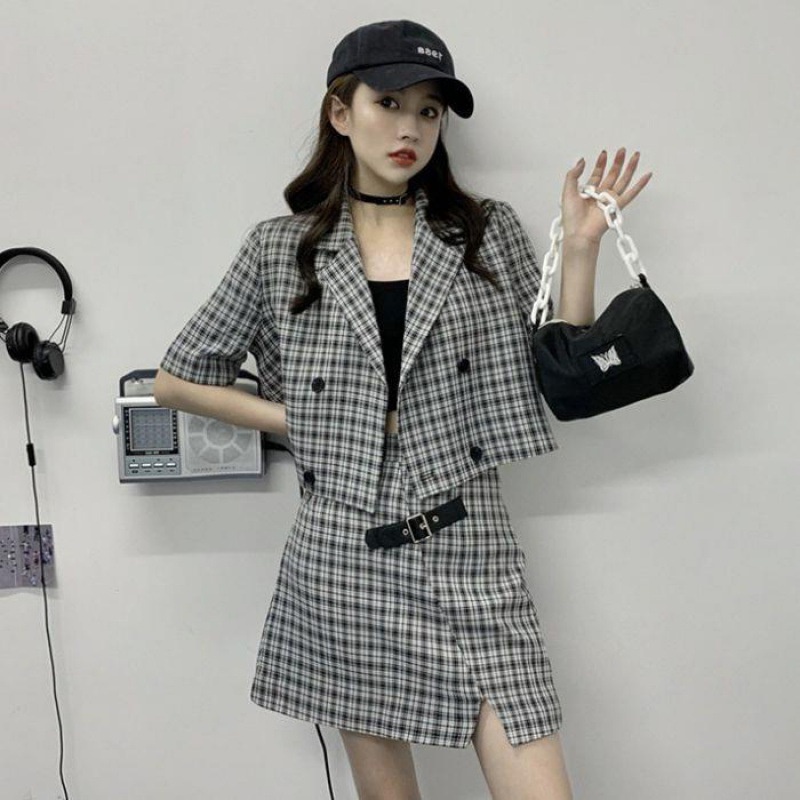 set vest caro dễ thương (hàng qc) V11