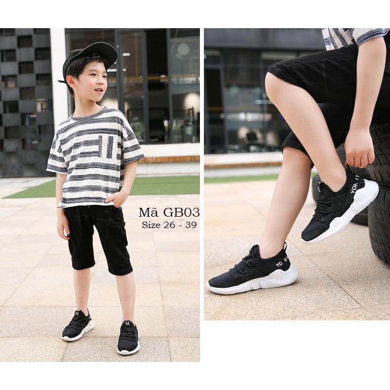 Giày thể thao sneaker thời trang LIMIBABY phong cách và cá tính cho bé trai, bé gái đi học đi chơi GB03