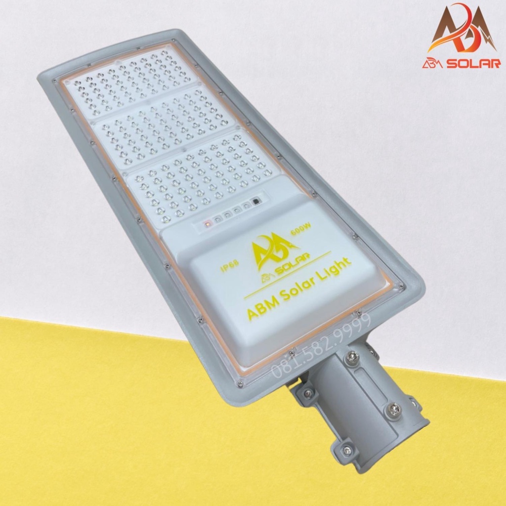 Đèn Năng Lượng Mặt Trời Sân Vườn, Đèn Đường Bàn Chải, Tấm Pin Rời, IP68 Chống Nước, Nhôm Đúc Nguyên Khối ABMSOLAR