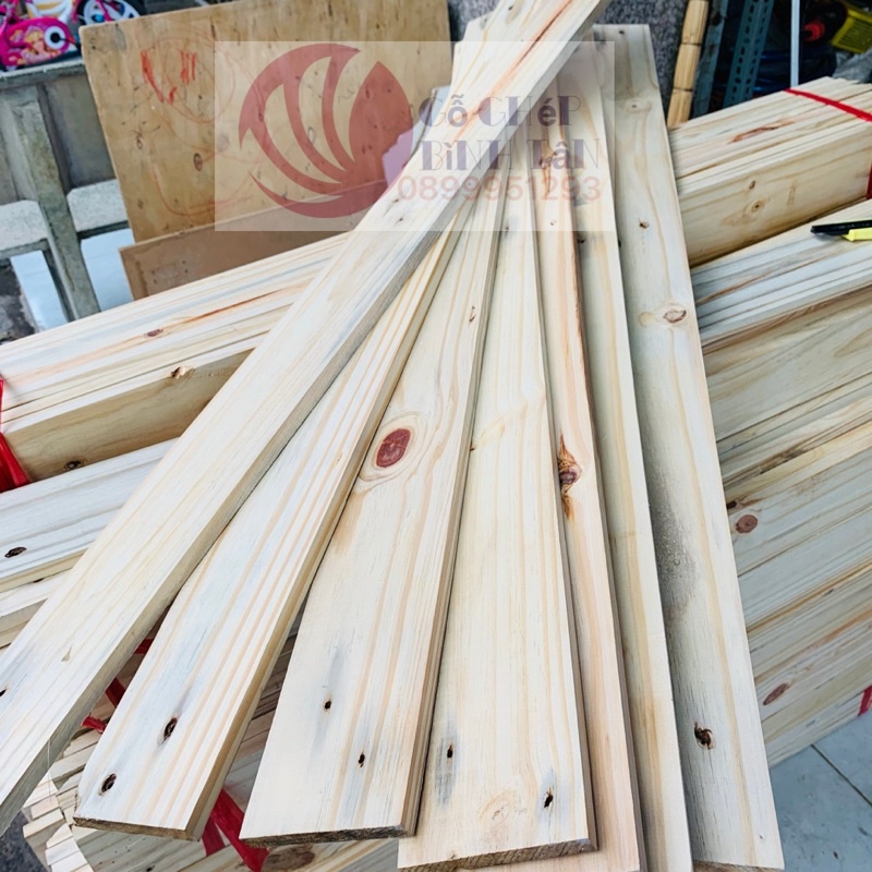 Gỗ thông pallet bào 4 mặt r9,5cm *d60cm*dày1,5cm