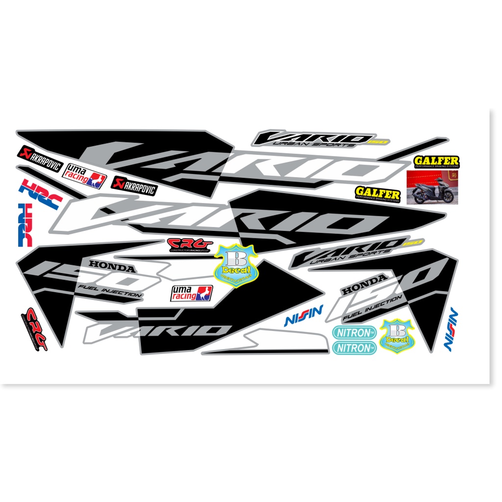 Tem vario 150 2017 indo xám