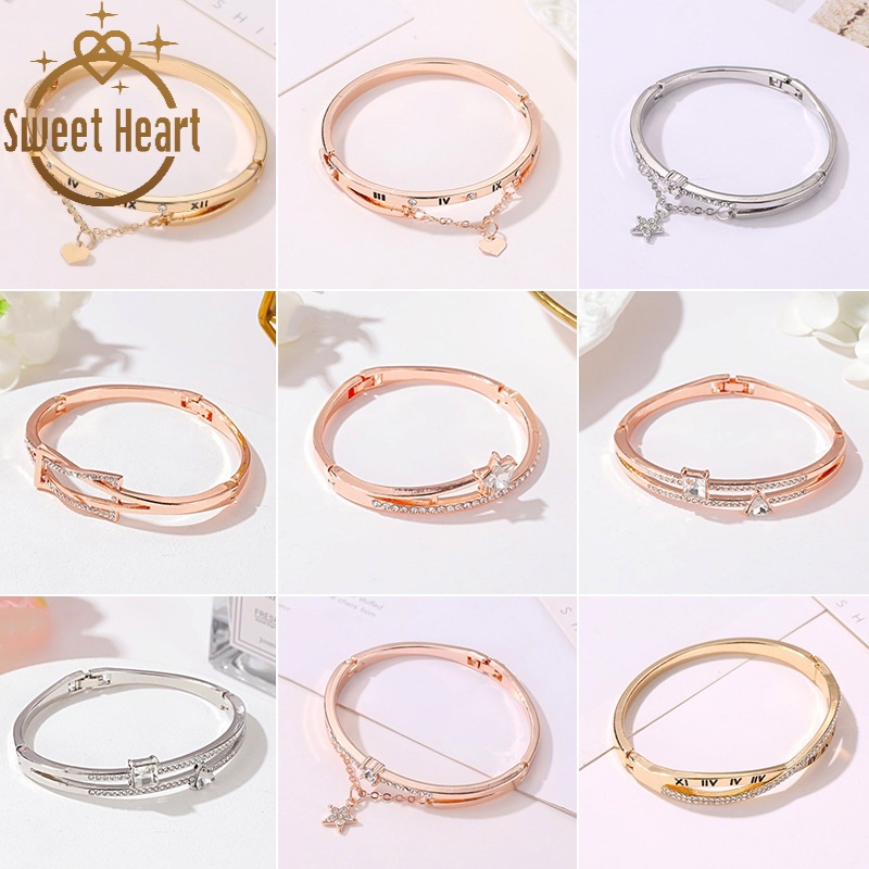 Vòng Tay Mặt Hình Trái Tim Thời Trang Hàn Quốc