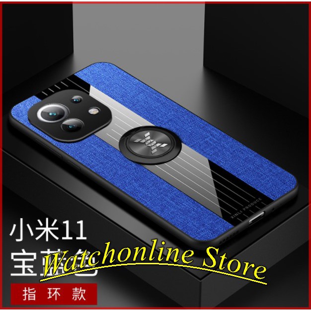 Ốp lưng Xiaomi Redmi K40 / K40 Pro / Mi 11 họa tiết vải jean kẻ sọc cao cấp