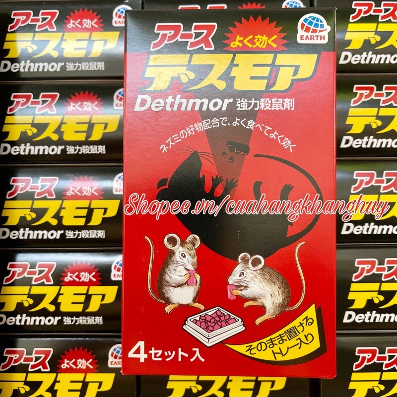 Thuốc viên diệt chuột Dethmor của Nhật Bản, 30 g x 4 vỉ / hộp