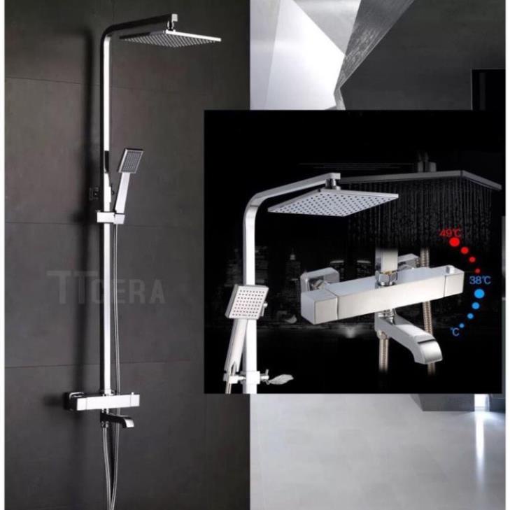 Sen cây điều chỉnh nhiệt nhiệt độ KOBESI, KOREA chất liệu đồng mạ crome cao cấp sáng bóng không hoen gỉ