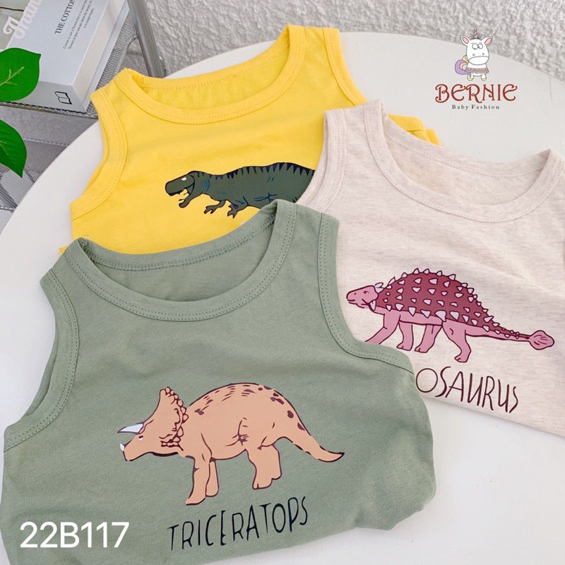 BERNIE - Bộ Ba Lỗ Khủng Long 3 Màu Bé Trai