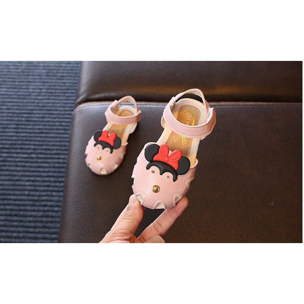 SANDAL TẬP ĐI ĐẾ MỀM HÌNH BÉ MICKY CHO BÉ GÁI
