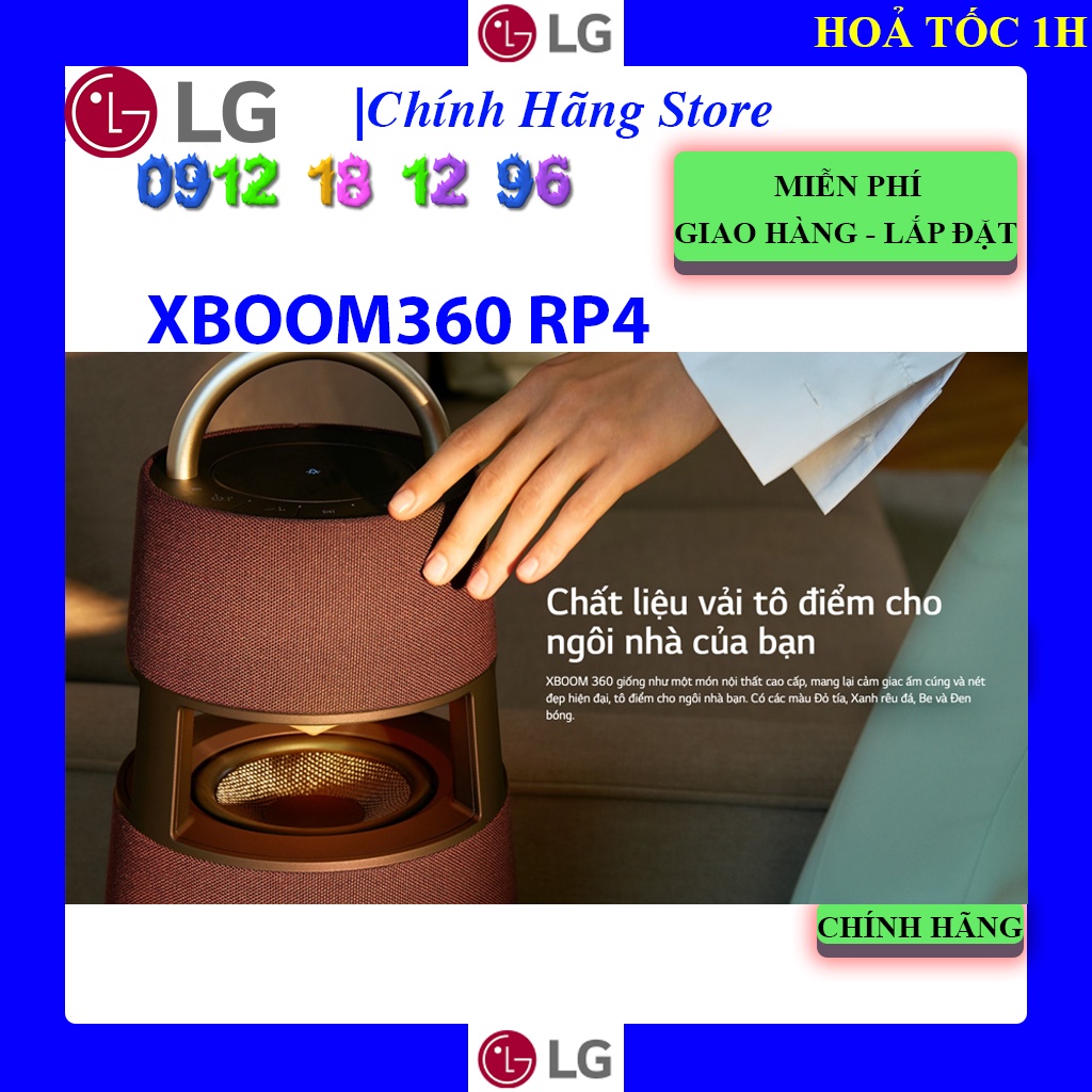 [LG XBOOM 360 RP4] Loa LG XBOOM360 RP4, Bảo hành chính hãng 12 tháng.