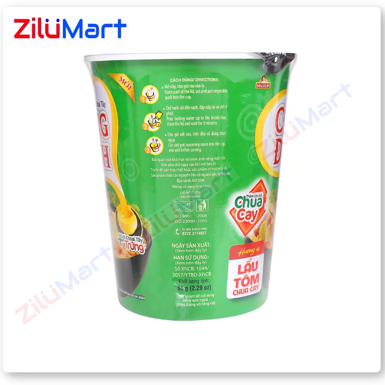 Thùng 24 ly mì khoai tây Cung Đình lẩu tôm chua cay loại 71g | BigBuy360 - bigbuy360.vn