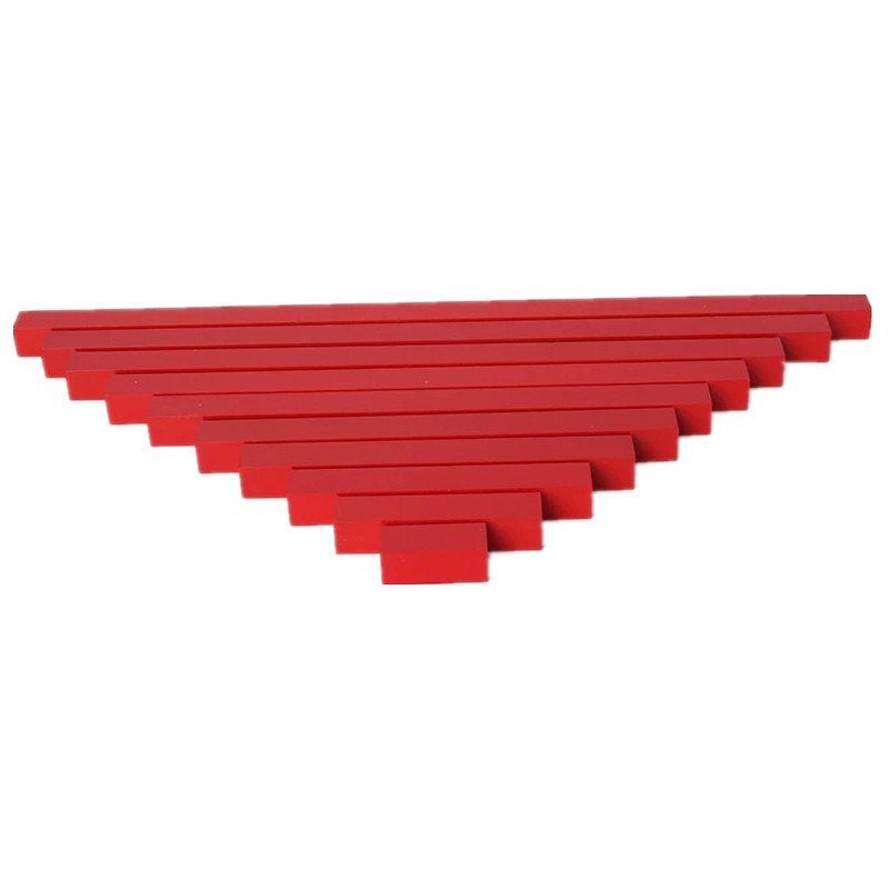 Tháp hồng, Gậy đỏ hàng Montessori cho lớp mầm non