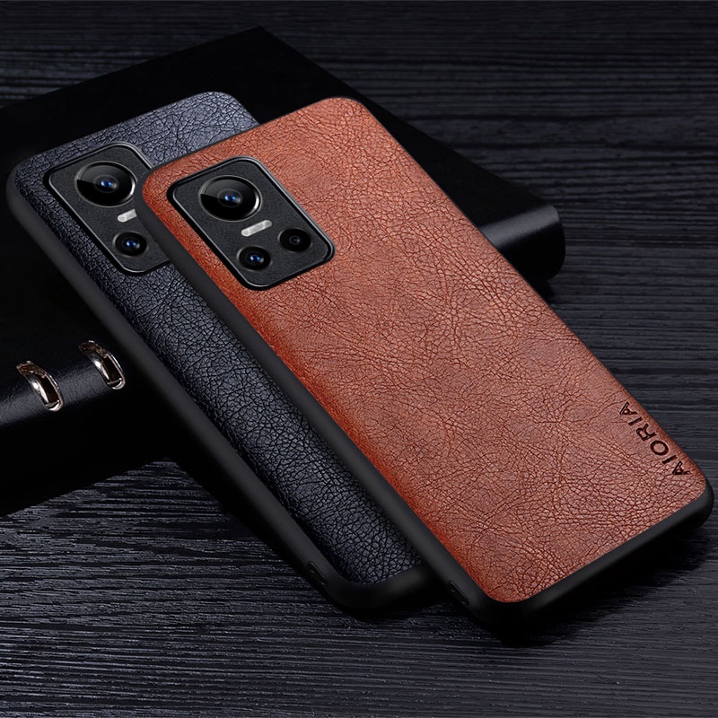 Ốp Điện Thoại TPU & PC Cứng Da PU 2 Trong 1 Cho oppo realme gt neo3