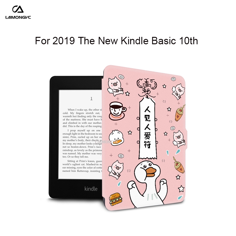 Kindle Basic 10th Silicone Case Cute Cartoon Style Fit for 2019 the New Kindle Basic Smart Cover MODEL NO : J9G29R
