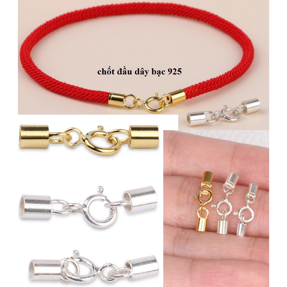 [Mã FAMAYFA giảm 10K đơn 50K] 1 set chốt đầu dây +khóa bạc 925