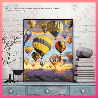 Tranh Sơn Dầu Số Hóa Phong Cảnh Nhiều Mẫu Hot Trend - Tranh Tự Tô Màu Theo Số Có Sẵn