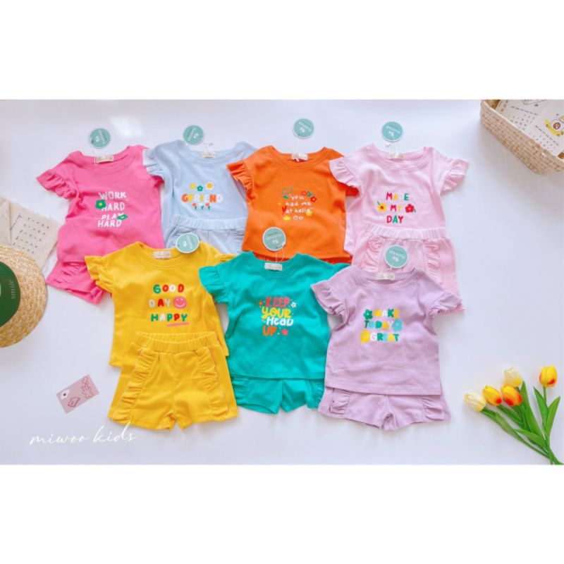 bộ cộc tay nhúng dành cho bé gái từ (6kg_19kg)