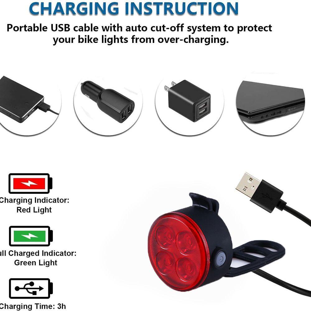 Dải Đèn LED Cảnh Báo Gắn Đuôi Xe Đạp Leo Núi