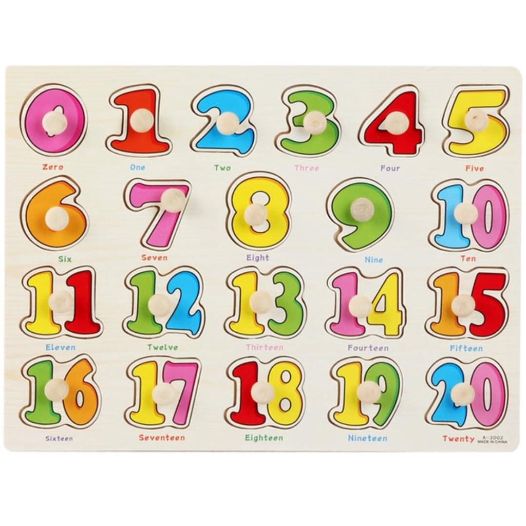 Bảng ghép hình thông minh có nhiều núm nhiều chủ đề bằng gỗ