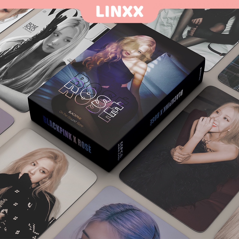 Set 55 Tấm Thẻ Ảnh Lomo Hình Hoa Hồng Nhóm Nhạc BLACKPINK
