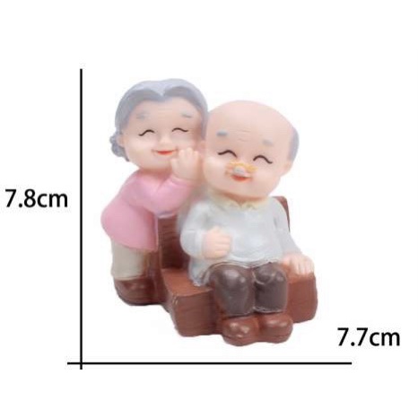 Đôi ông bà nhựa trang trí bánh