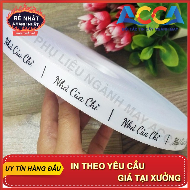 [Nhãn mác quần áo] In Mác satin mềm mịn giá rẻ cho thương hiệu riêng_In nhanh, bền, đẹp, rẻ_Sản xuất trong 3 ngày