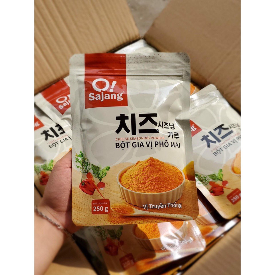 Bột phô mai Lắc Gói 250gr Hàn Quốc lắc gà, lắc khoai tây, lắc bắp rang bơ