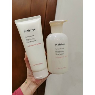 Bộ Dầu gội xả phục hồi dành cho tóc hư tổn My Hair Recipe Repairing Shampoo Innisfree