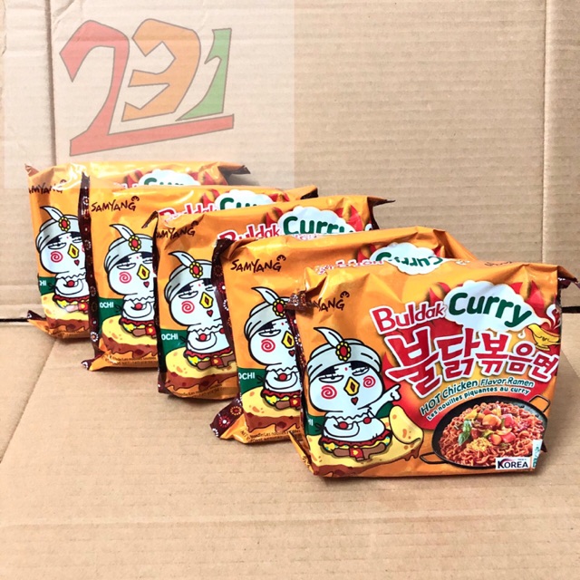 Lốc x5 Gói Mỳ Trộn Cay Samyang Buldak Curi Cari Siêu Cay Lồng Lộn 140g