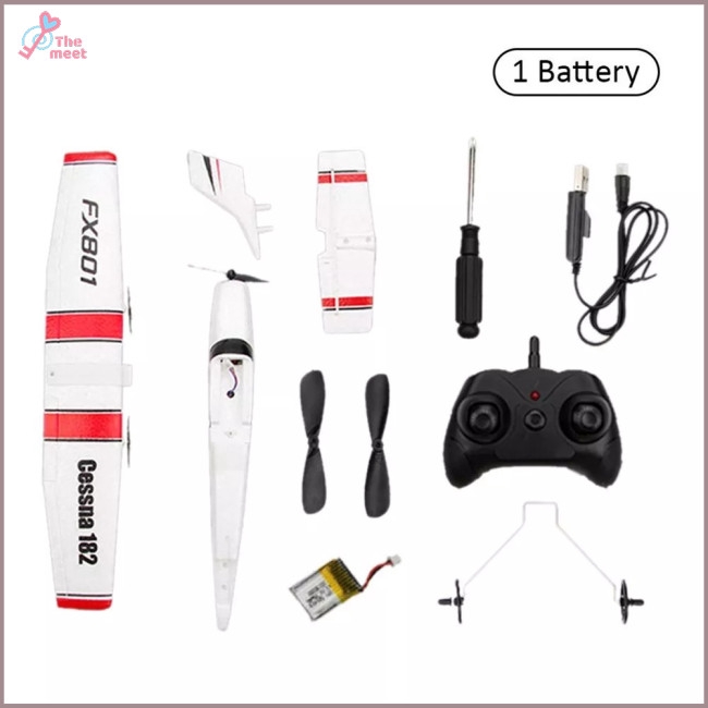 Đồ chơi máy bay điều khiển từ xa FX801 RC 2.4G 2CH RTF tiện dụng