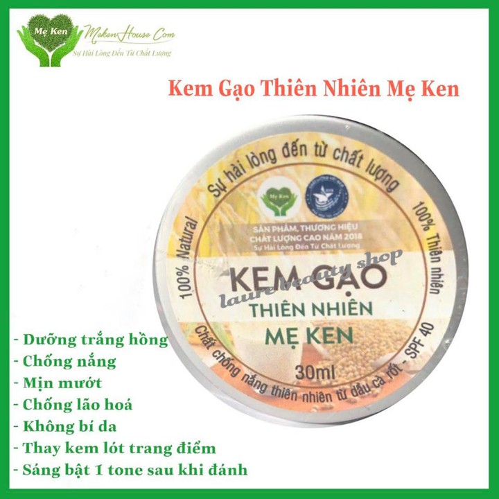 Kem Sữa Gạo Chống Nắng Tốt Cho Da Dầu, Kem Chống Nắng Trang Điểm Nhẹ Dưỡng trắng da Mẹ ken 30ml