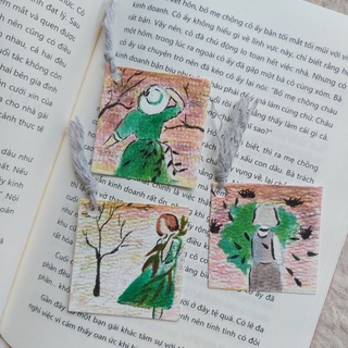 (Vẽ tay) Set 3 cái kẹp sách/ Bookmark handmade (2)