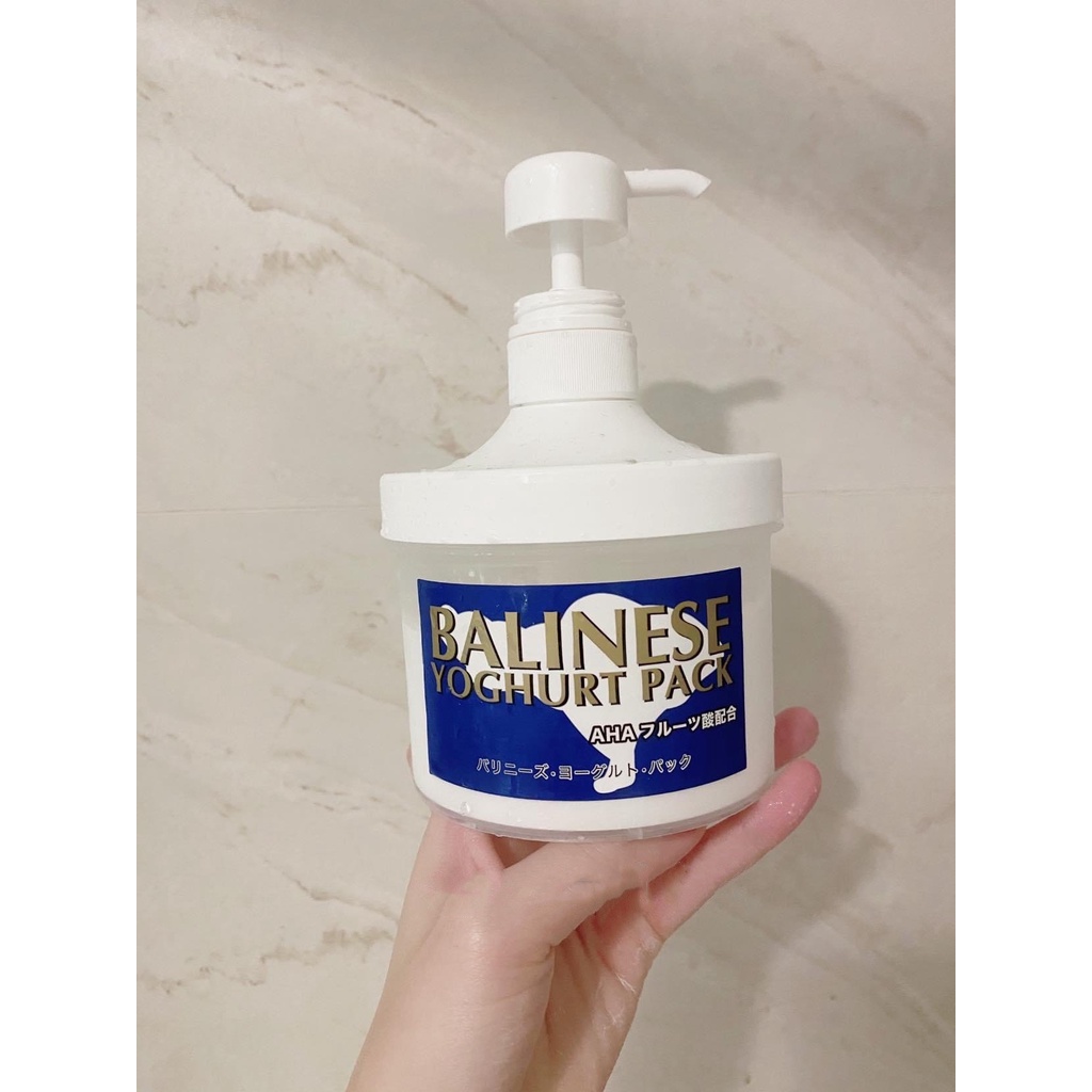 Kem ủ trắng da body sữa chua Balinese Yoghurt Pack hũ 500gr nội địa Nhật Bản