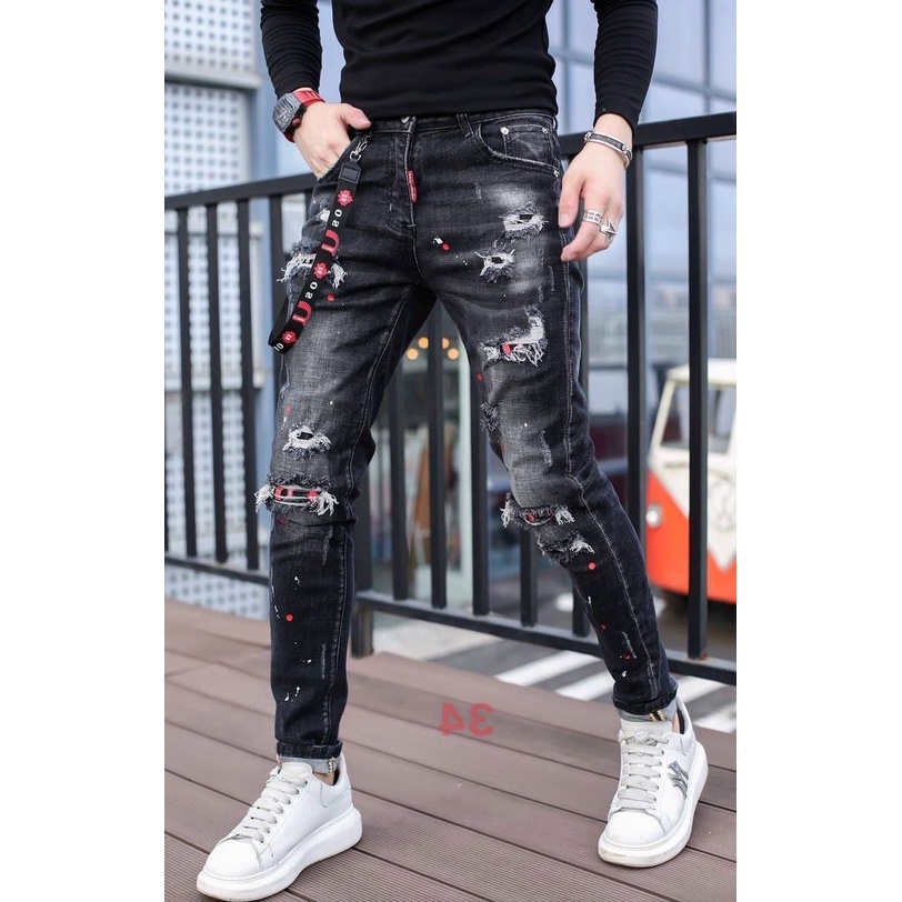 Quần jean nam vảy sơn cao cấp vải jean co dãn hàng chuẩn shop Phuongnamshop20 kvp12