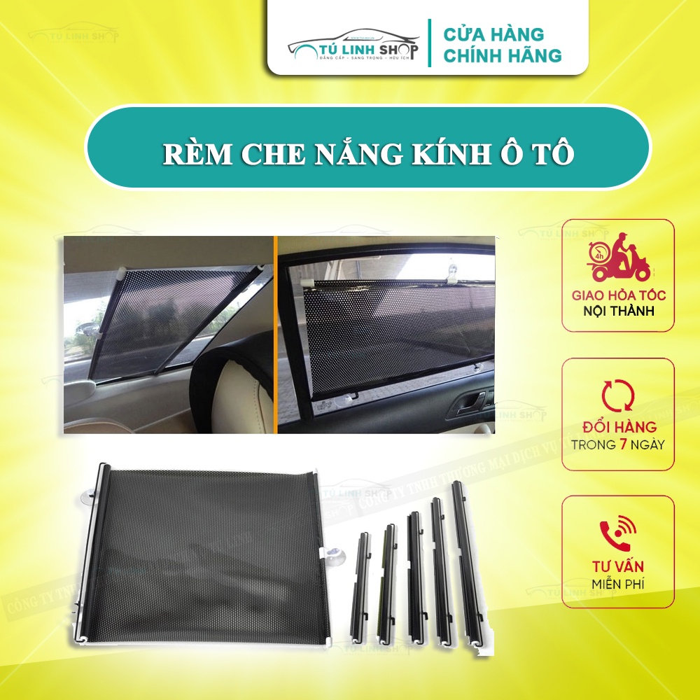 Rèm che nắng cuộn che kính cửa, kính lái và kính hậu ô tô