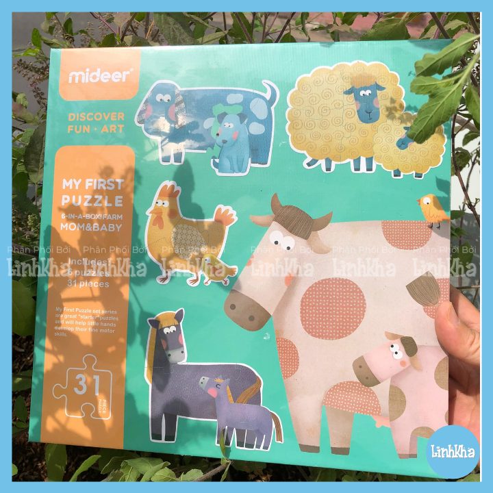 Ghép Hình Mideer - Bộ Mẹ Con Động Vật - My First Puzzle - Mom &amp; Baby Puzzle (2y+)