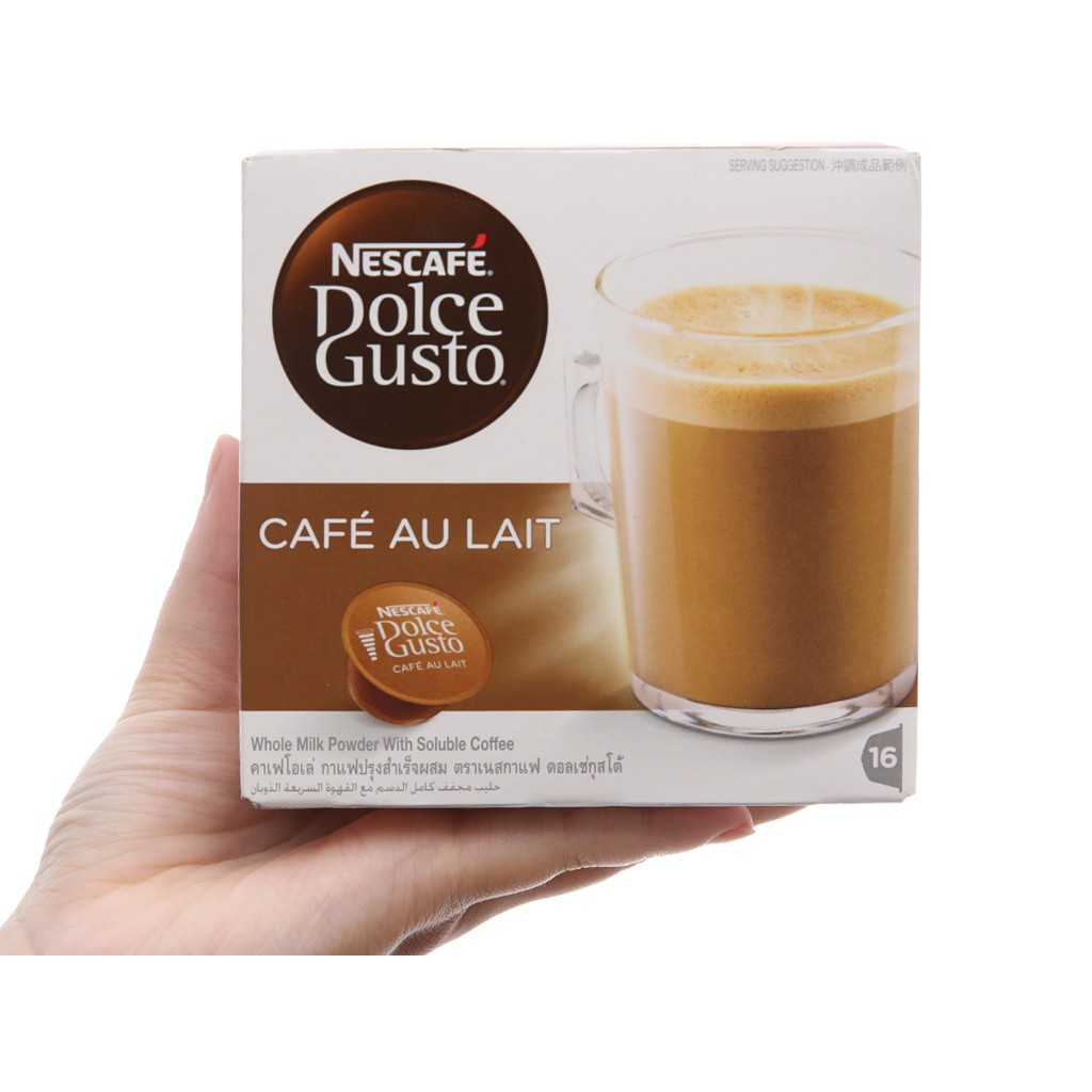 Cà phê viên nén Nescafe Dolce Gusto café au lait 160g (10g x 16 viên) | BigBuy360 - bigbuy360.vn
