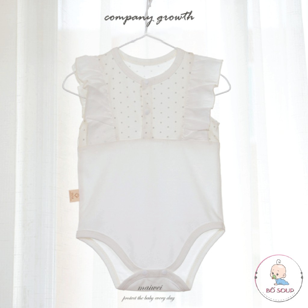 Áo Trẻ Em Sơ Sinh Bodysuit, Cộc Tay, Chất Liệu Cotton Hữu Cơ