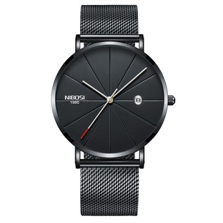 Đồng hồ nam nibosi 2321 - fullbox dây lưới thép cao cấp, kiểu dáng doanh nhân