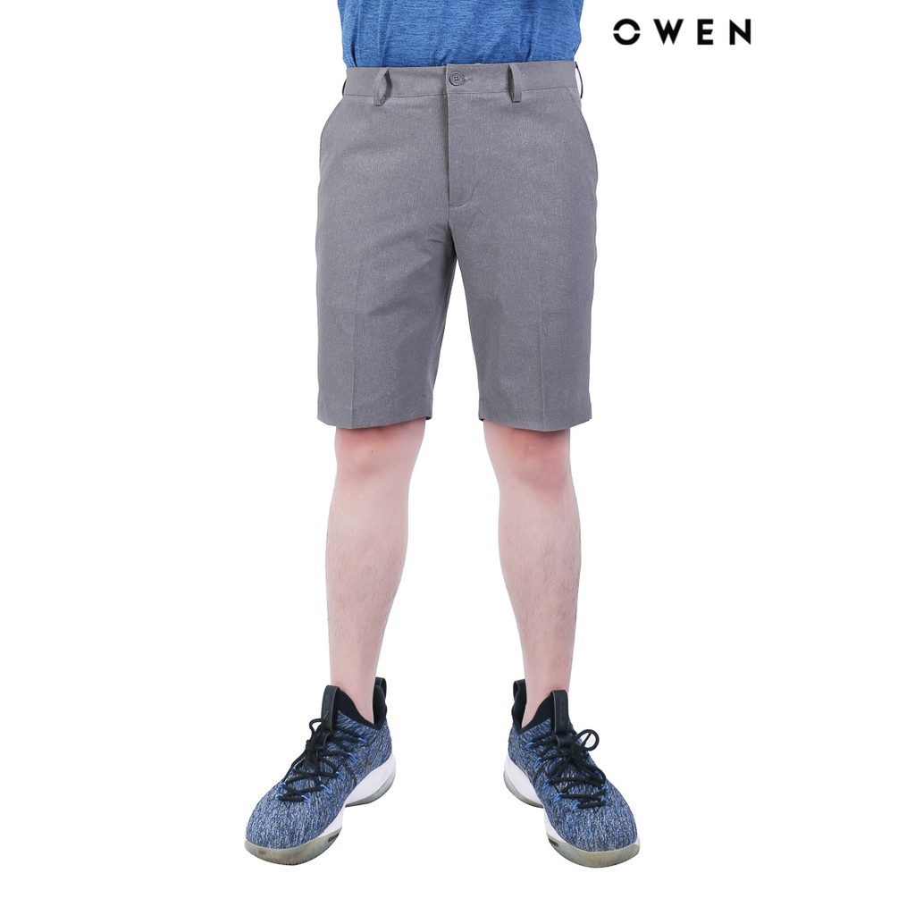 [Mã FAMALLT5 giảm 15% đơn 150K] Quần short nam Owen TrendyMàu xám caro đục lỗ - SK90247-GR1